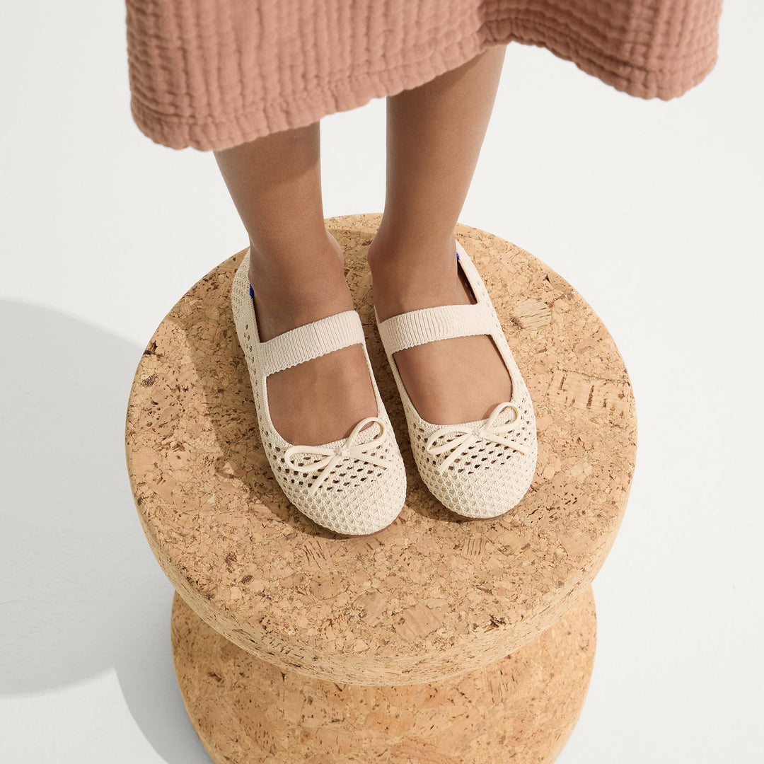 The Kids Bow Mary Jane - Conch Mesh