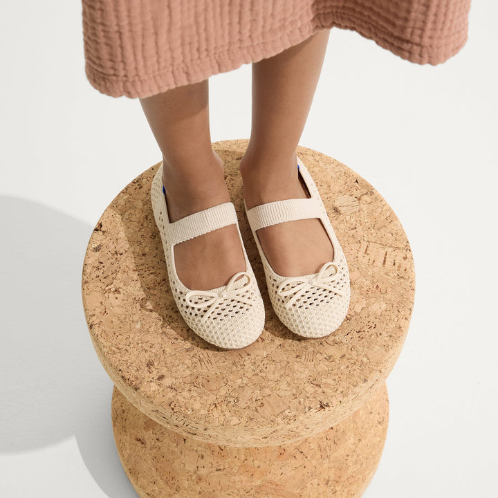 The Kids Bow Mary Jane - Conch Mesh
