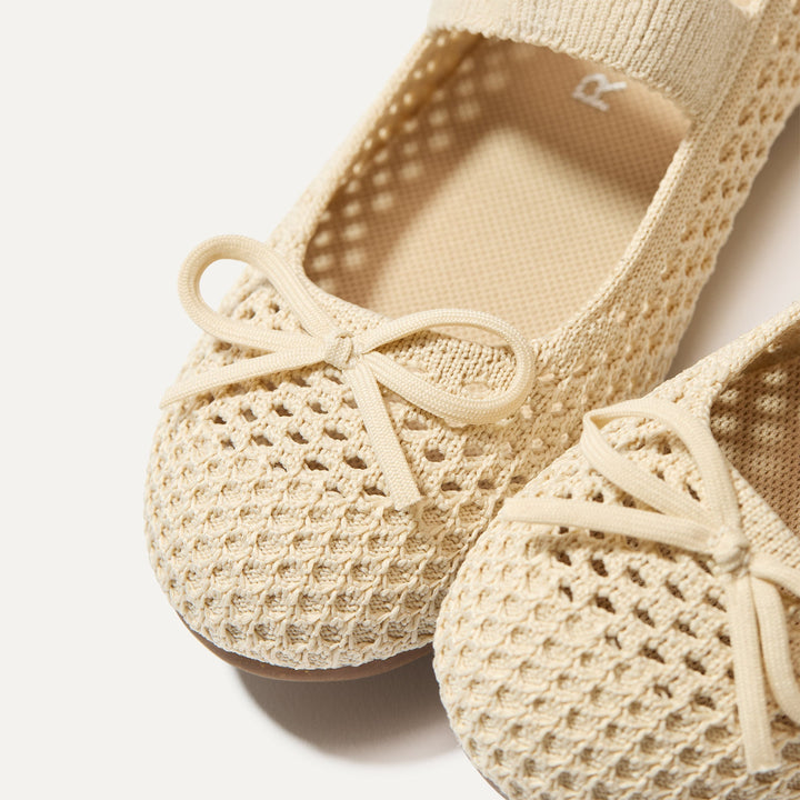 The Kids Bow Mary Jane - Conch Mesh