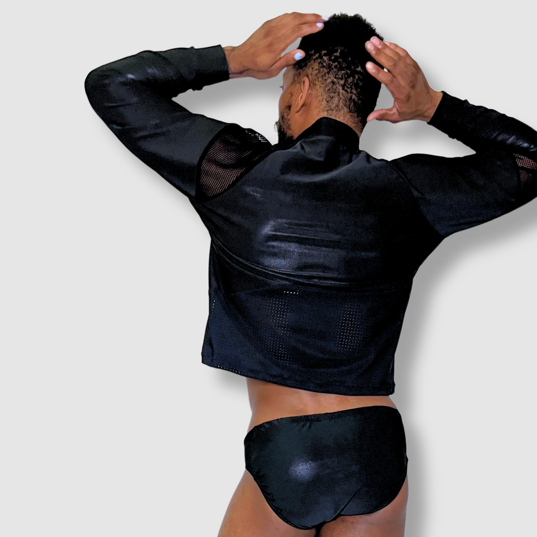 the 'black + mesh' long sleeve sun-guard