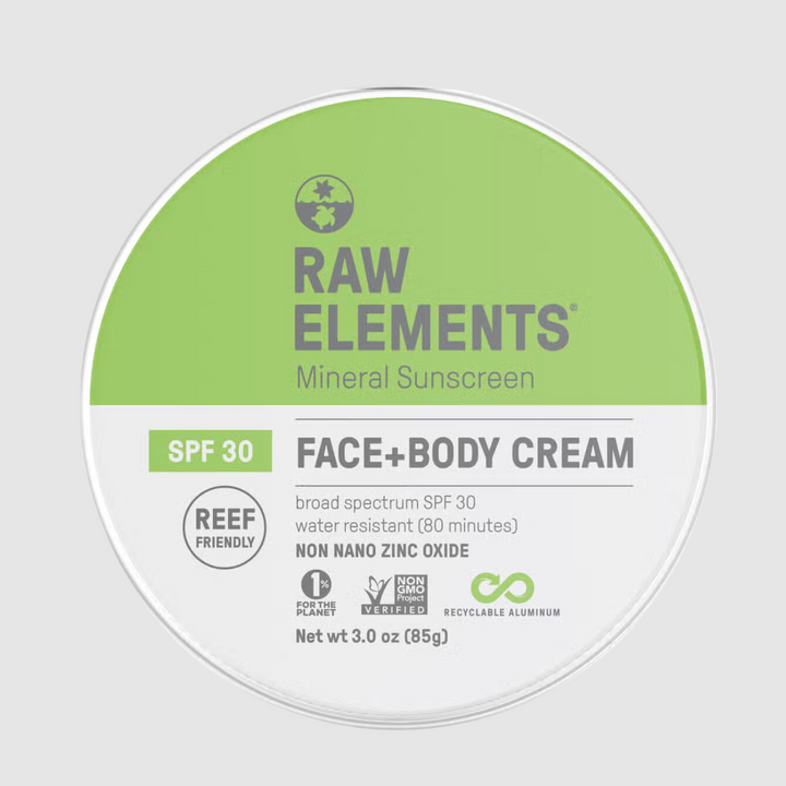 raw elements face and body sunscreen SPF 30