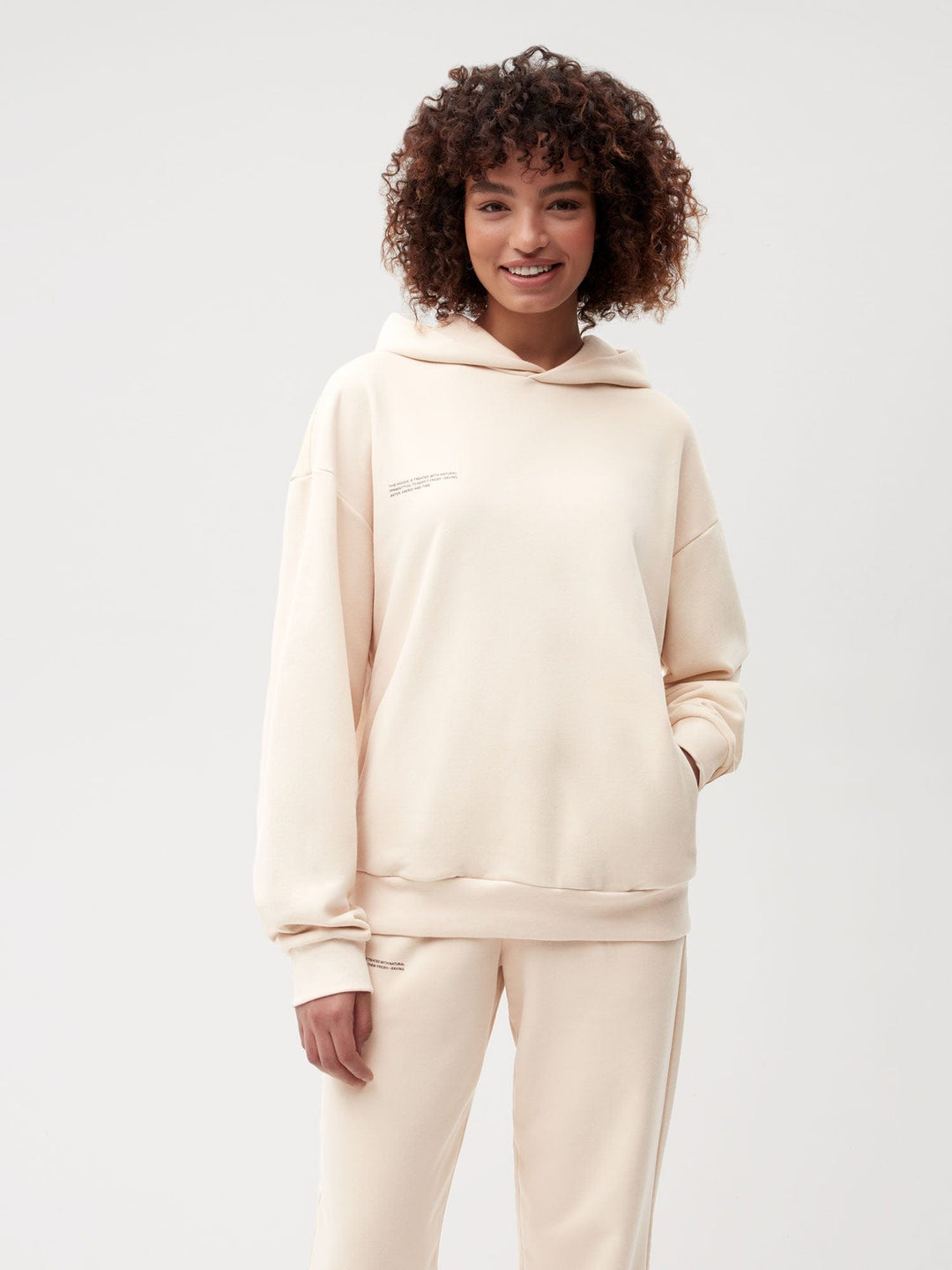 Womens 365 Midweight Hoodie—sand