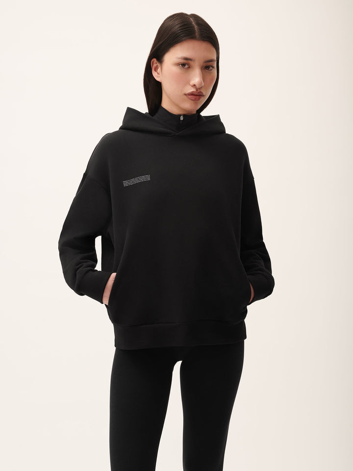 Womens 365 Midweight Hoodie—black