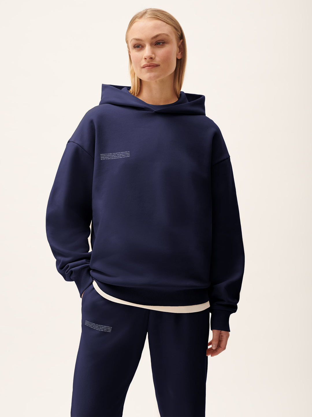 Womens 365 Midweight Hoodie—navy blue