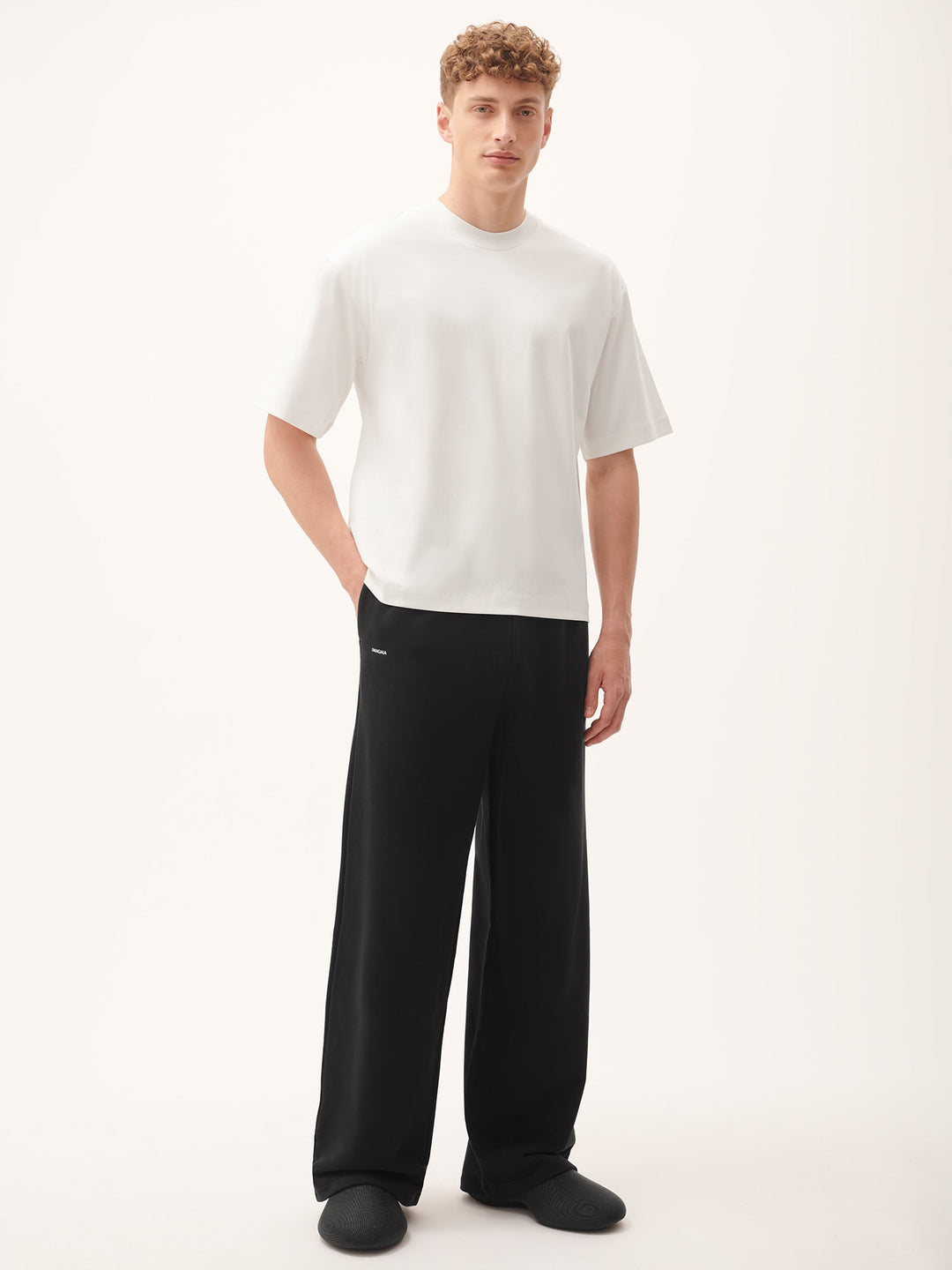 Mens 365 Midweight Straight Leg Track Pants—black
