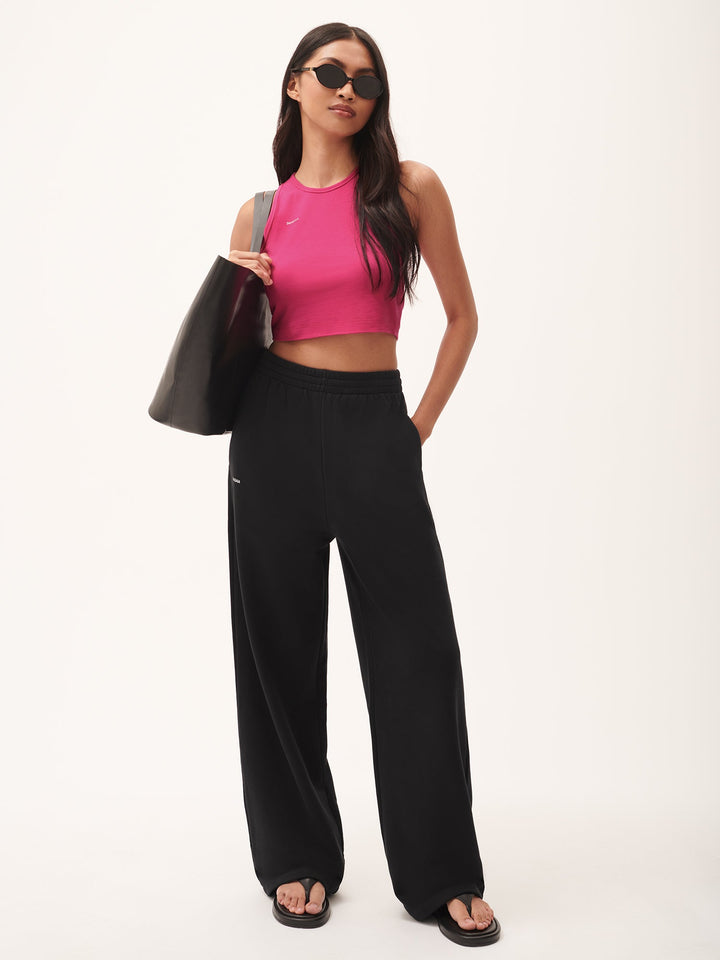 Womens 365 Midweight Straight Leg Track Pants—black