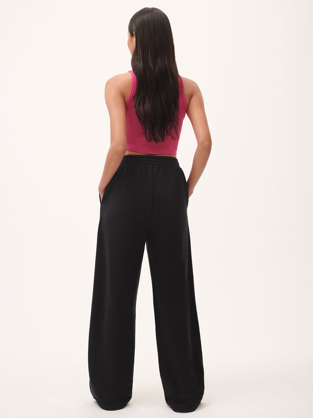 Womens 365 Midweight Straight Leg Track Pants—black