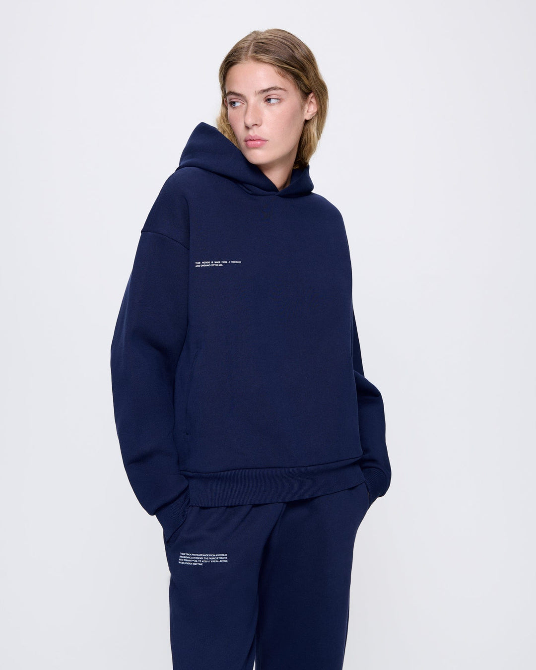 Womens 365 Heavyweight Hoodie—navy blue
