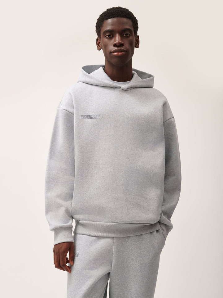 Mens 365 Heavyweight Hoodie—grey marl