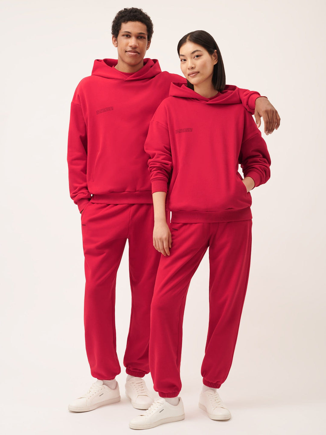 Womens 365 Midweight Hoodie—Goji berry red