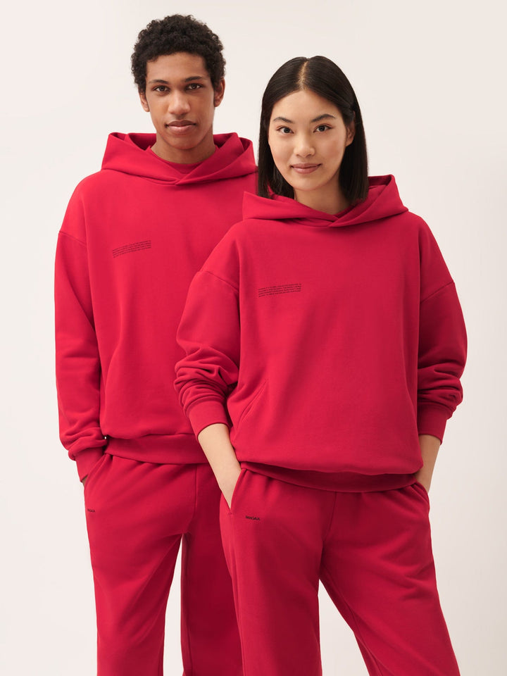 Womens 365 Midweight Hoodie—Goji berry red