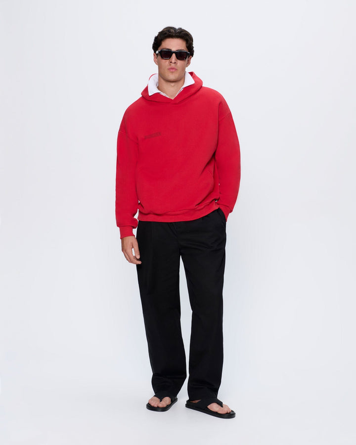 Mens 365 Midweight Hoodie—Goji berry red