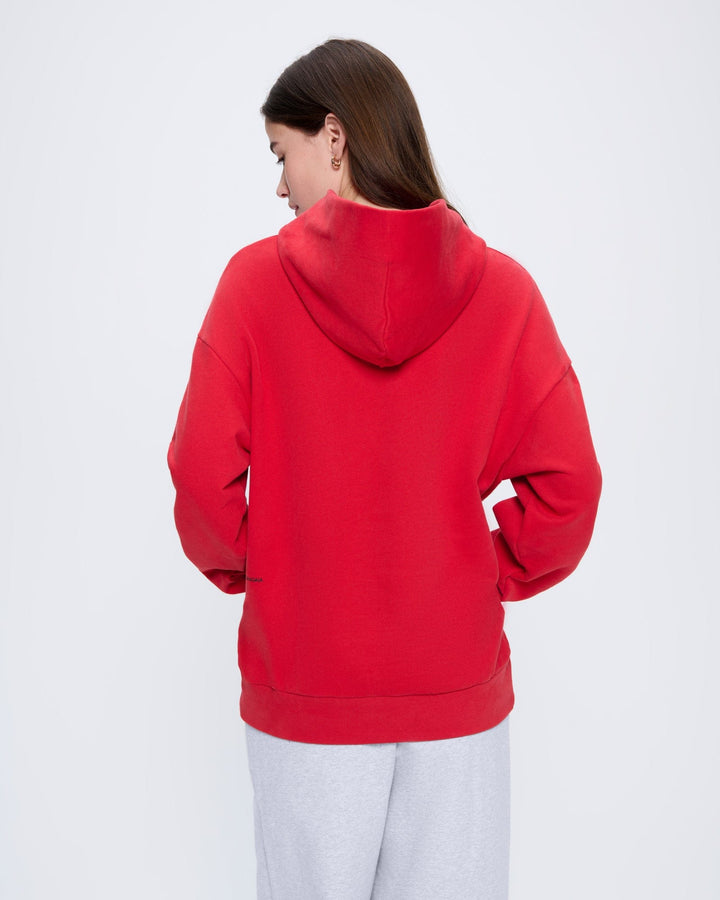 Womens 365 Midweight Hoodie—Goji berry red