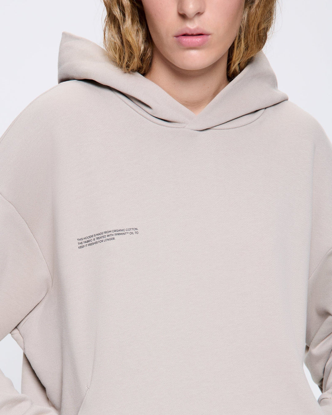 Womens 365 Midweight Hoodie—stone