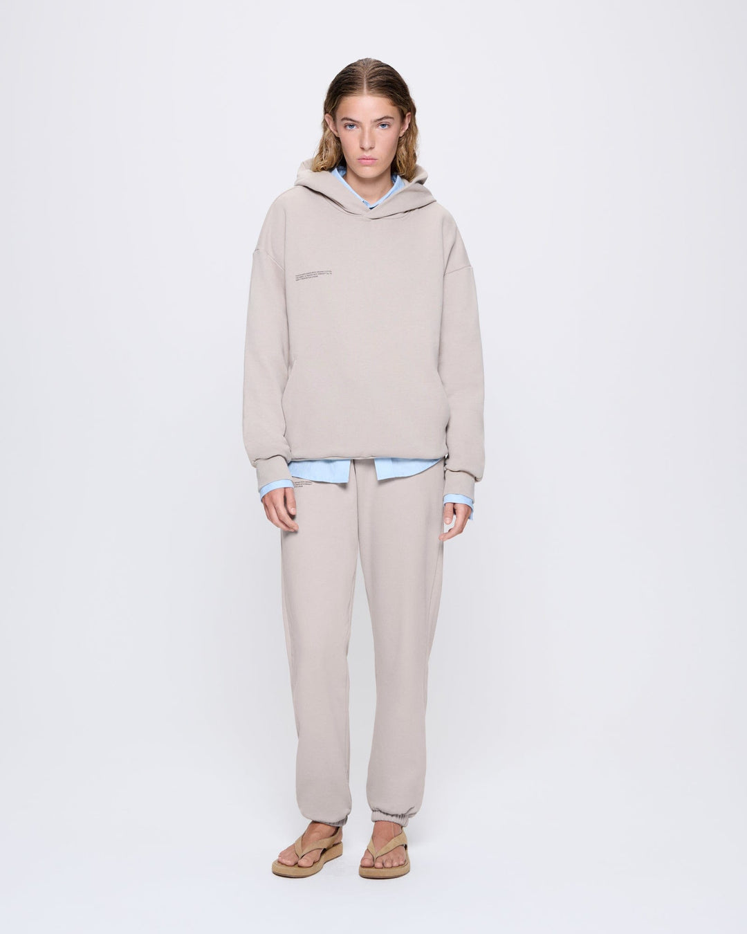 Womens 365 Midweight Hoodie—stone
