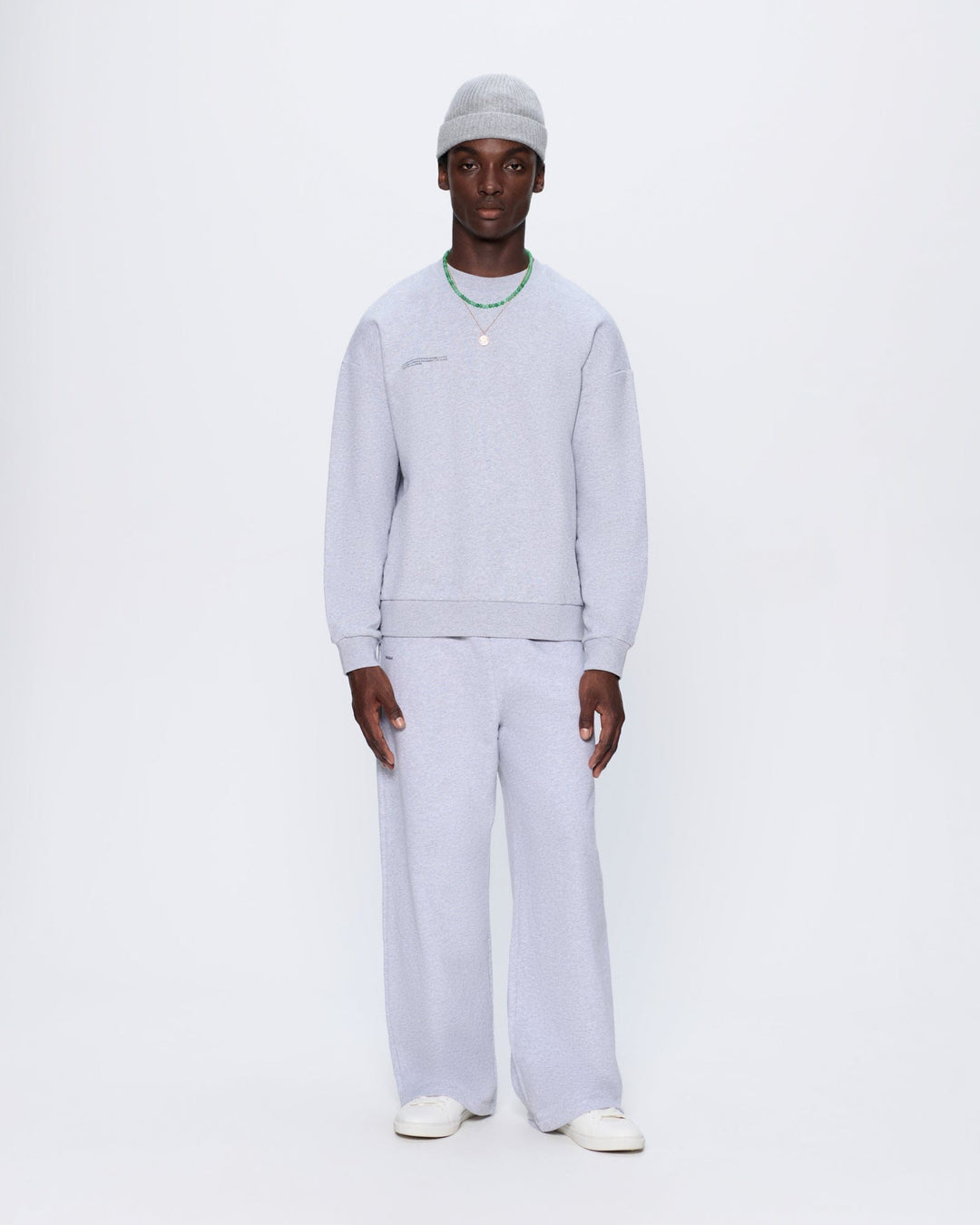 Mens 365 Midweight Straight Leg Track Pants—grey marl