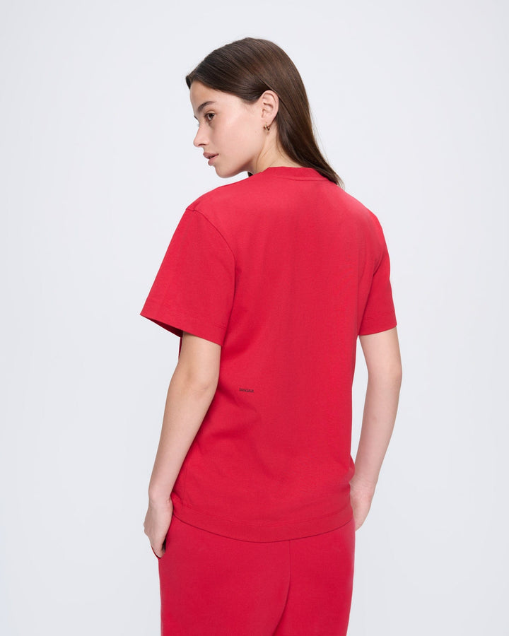 Womens 365 Midweight T-shirt—Goji berry red