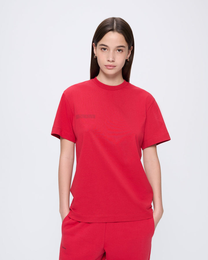 Womens 365 Midweight T-shirt—Goji berry red