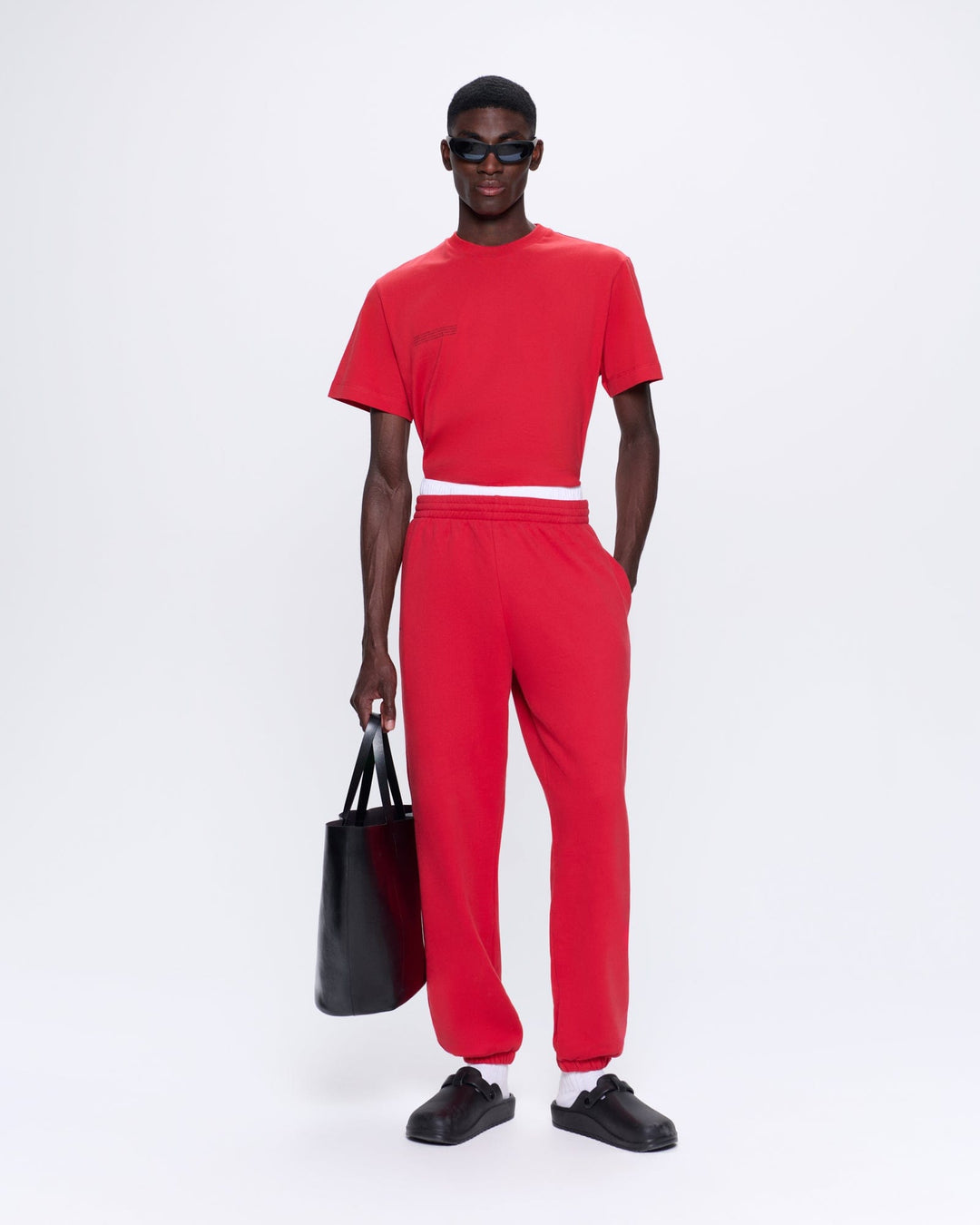 Mens 365 Midweight T-shirt—Goji berry red