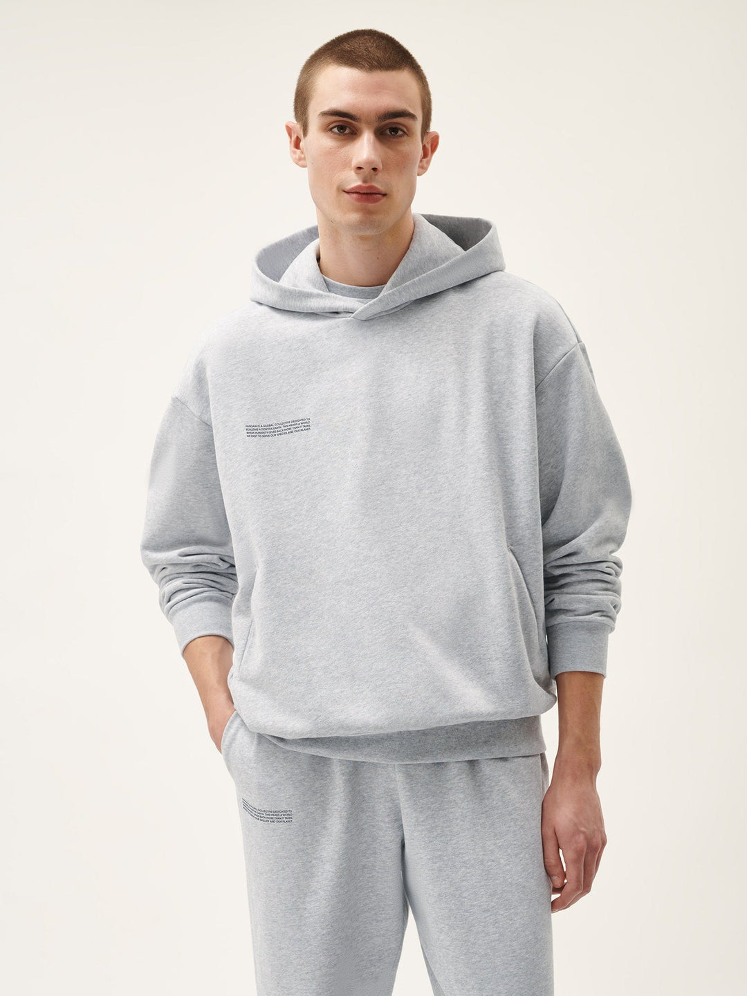 Mens 365 Midweight Hoodie—grey marl