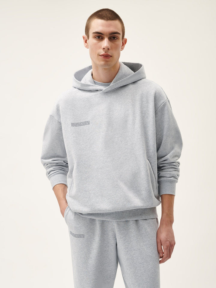 Mens 365 Midweight Hoodie—grey marl