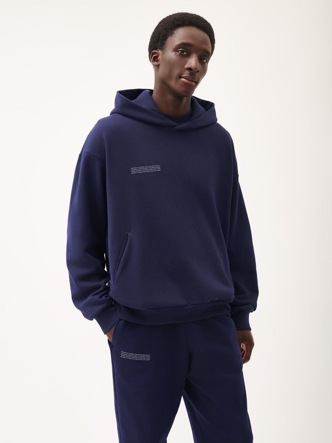 Mens 365 Midweight Hoodie—navy blue