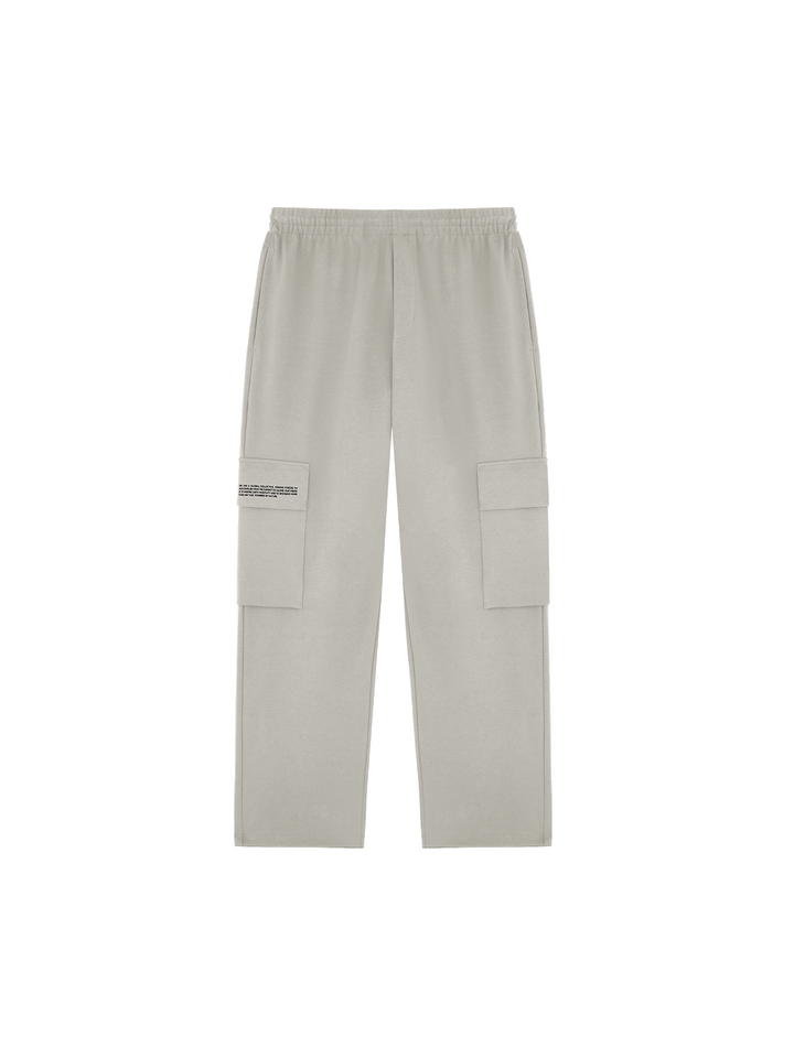 Mens Double Jersey Cargo Track Pants—stone