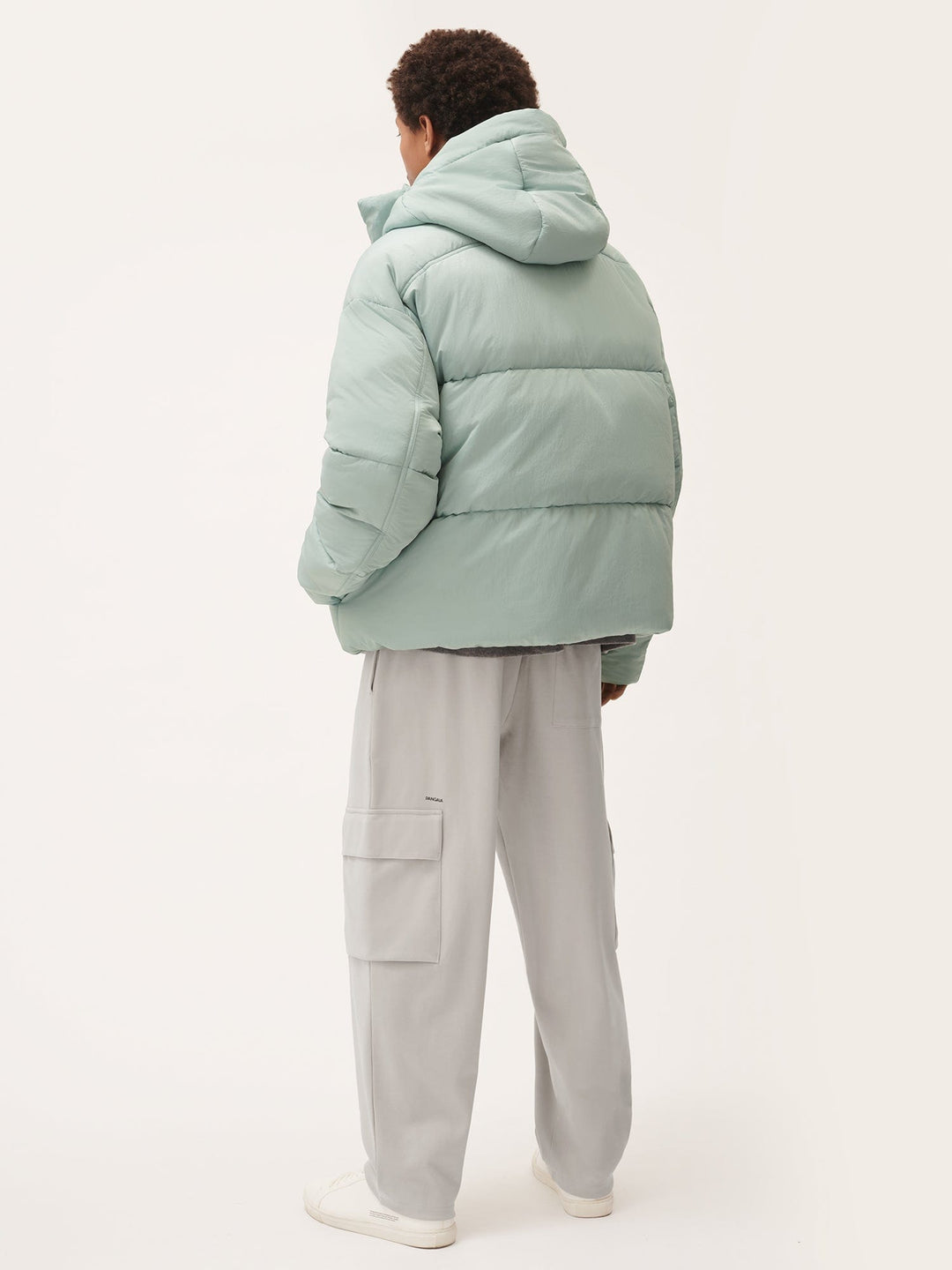 Mens Double Jersey Cargo Track Pants—stone