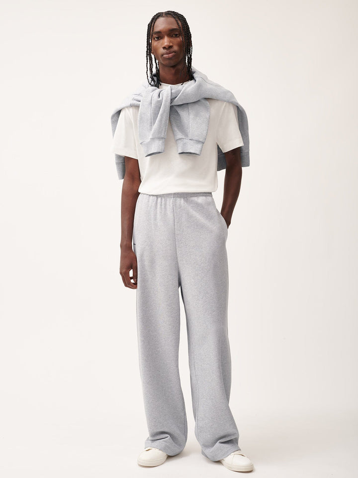 Mens 365 Midweight Straight Leg Track Pants—grey marl