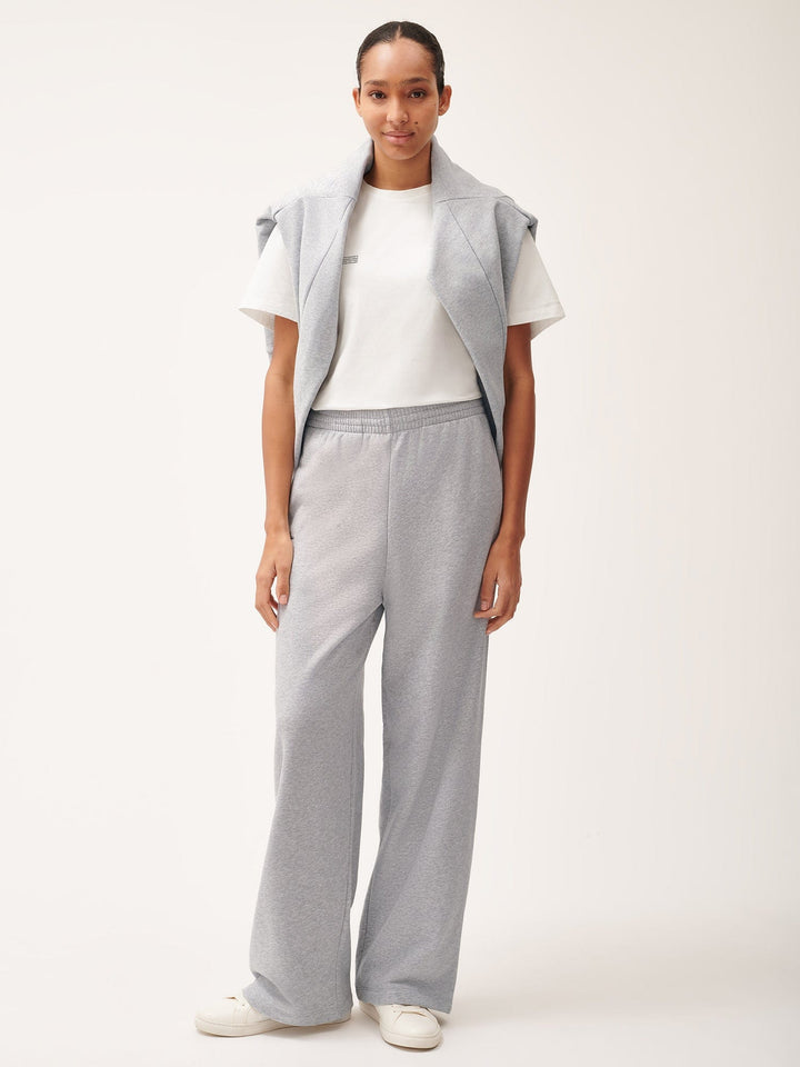 Womens 365 Midweight Straight Leg Track Pants—grey marl