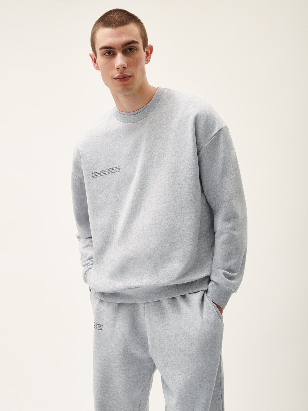 Mens 365 Midweight Sweatshirt—grey marl