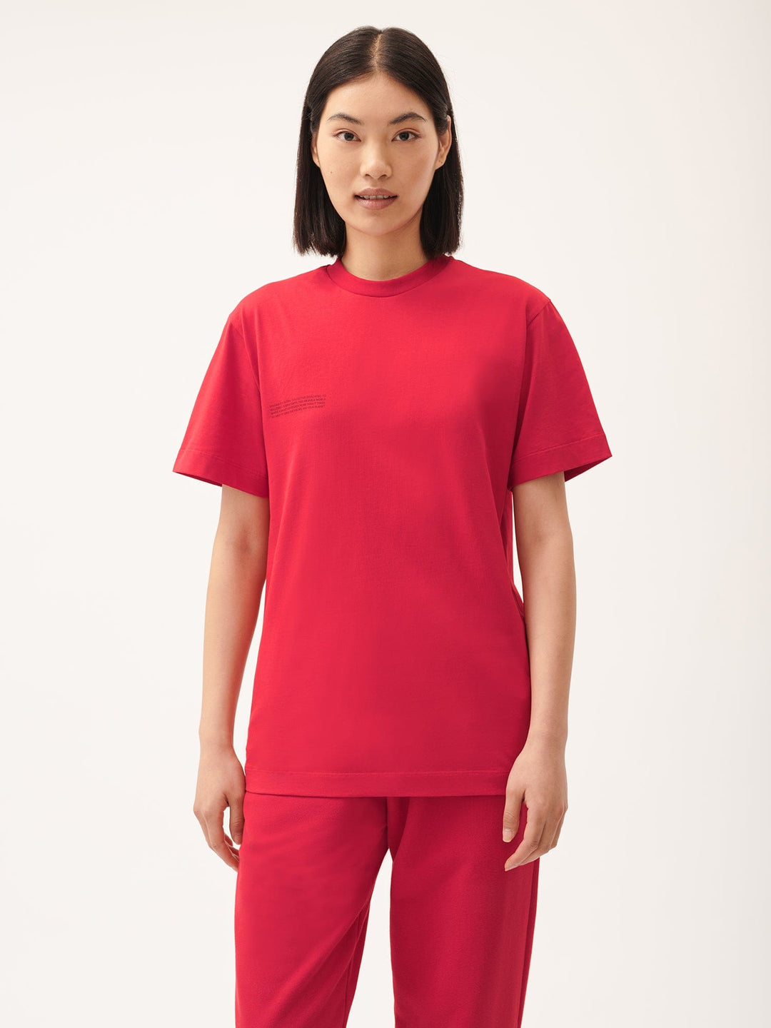 Womens 365 Midweight T-shirt—Goji berry red
