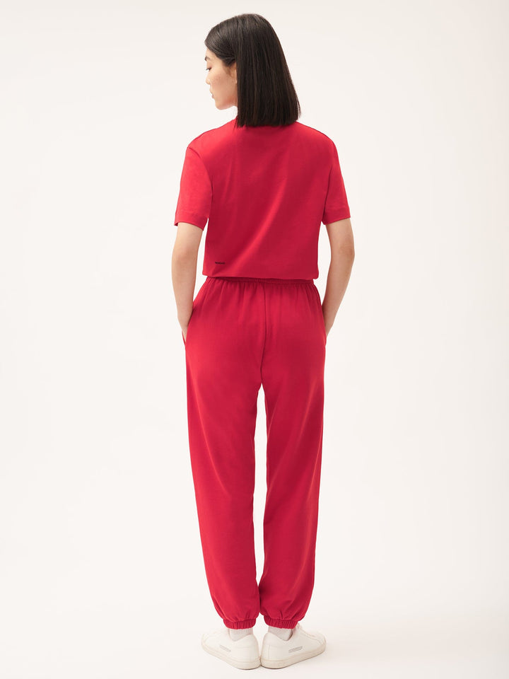 Womens 365 Midweight Track Pants—Goji berry red