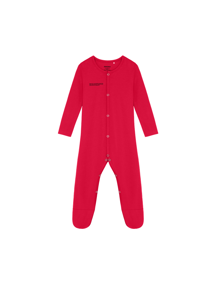 Baby 365 Lightweight Babygrow—goji red