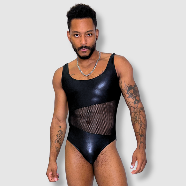 the 'black + mesh' one-piece