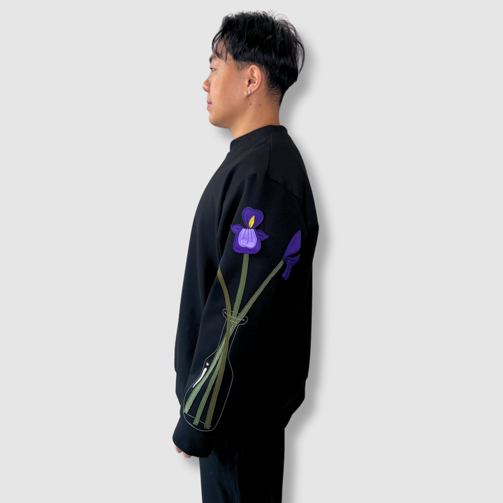 'iris in a vase' crewneck sweatshirt *NEW RELEASE*