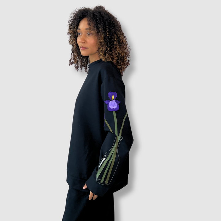 'iris in a vase' crewneck sweatshirt *NEW RELEASE*