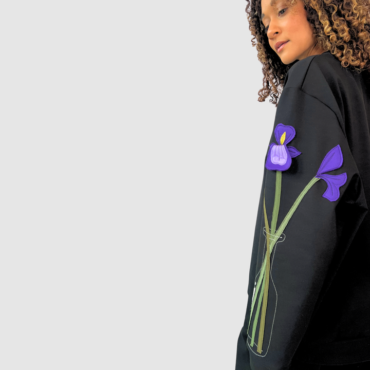 'iris in a vase' crewneck sweatshirt *NEW RELEASE*