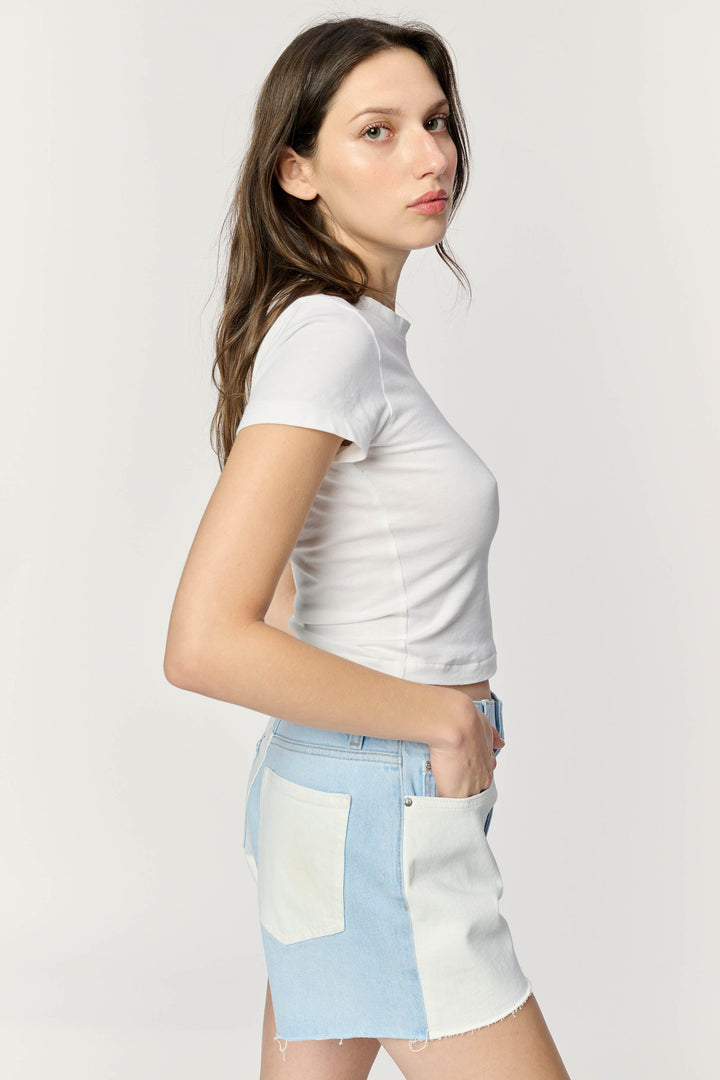 VVI - RELAXED JEAN SHORT  | TWO TONED