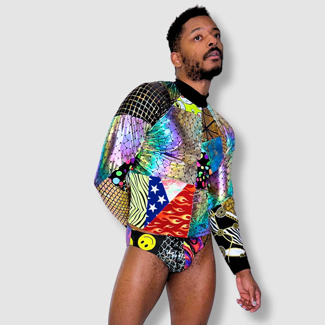 the 'mixed print' long sleeve sun-guard