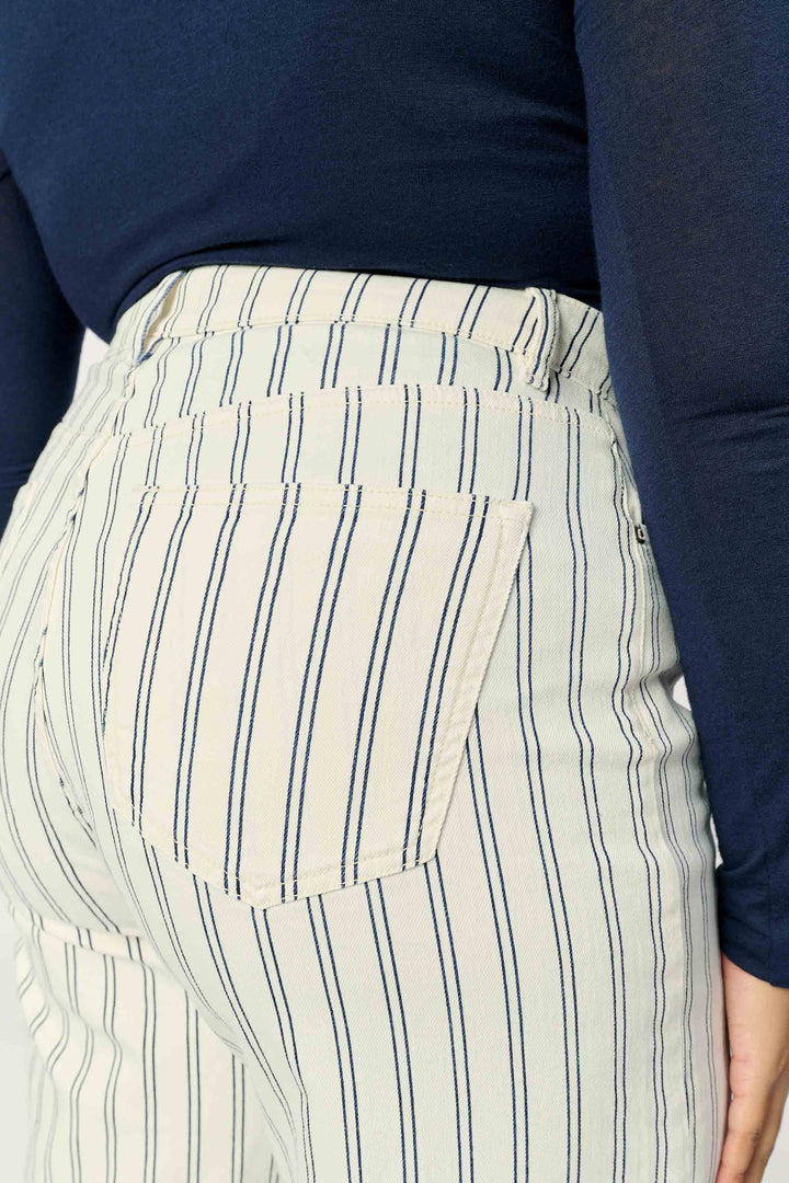 NCE PLUS - RELAXED WIDE LEG JEANS | STRIPED CLOUD