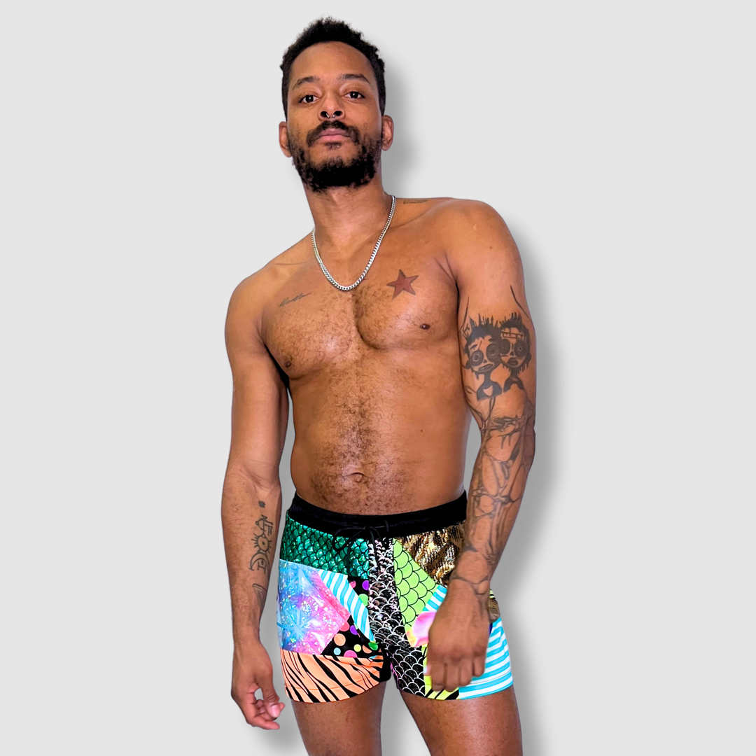 the 'mixed print' swim short