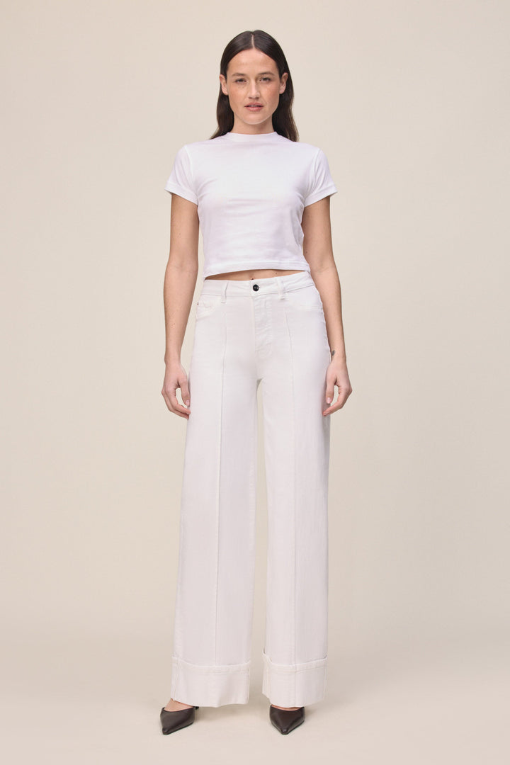NCE - WIDE LEG JEANS | OPTIC CUFF