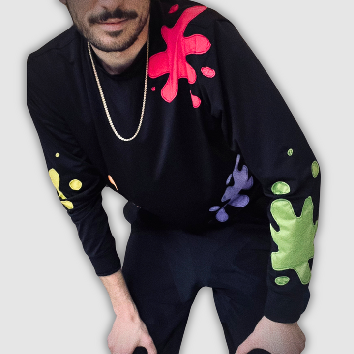 'paint splat' crewneck sweatshirt