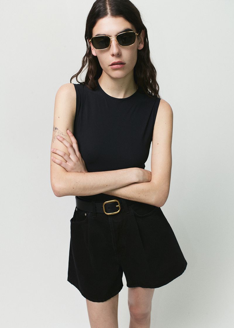 Rhoda Pleated A-Line Short in Holt