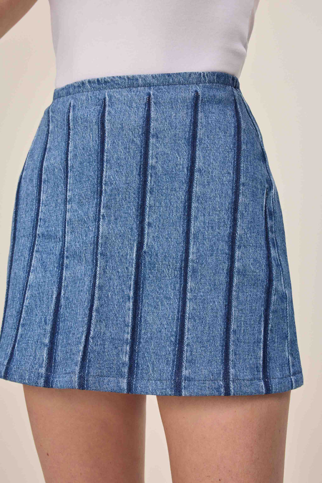 HAV - DENIM MINI SKIRT | INDIGO STRIPE
