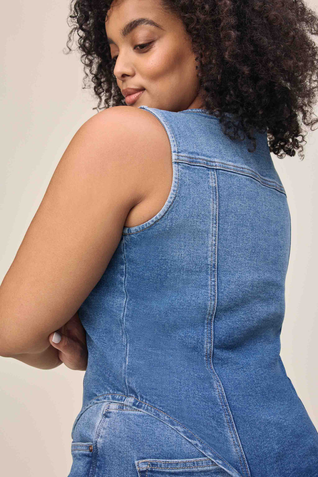 JNB PLUS - DENIM VEST | VARSITY BLUES