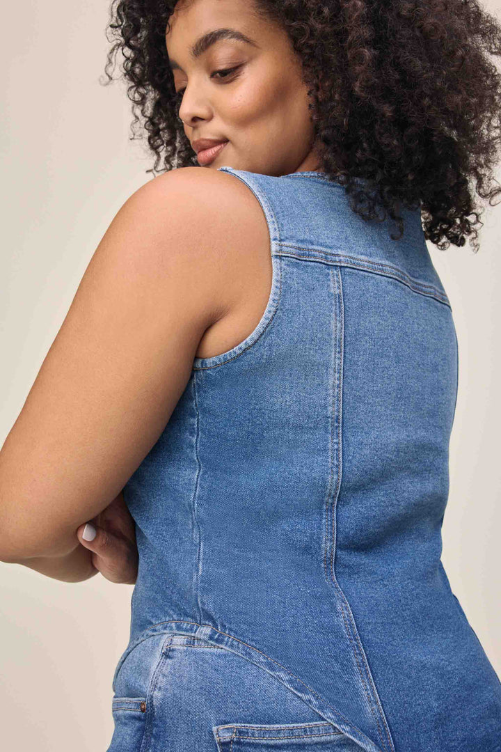 JNB PLUS - DENIM VEST | VARSITY BLUES