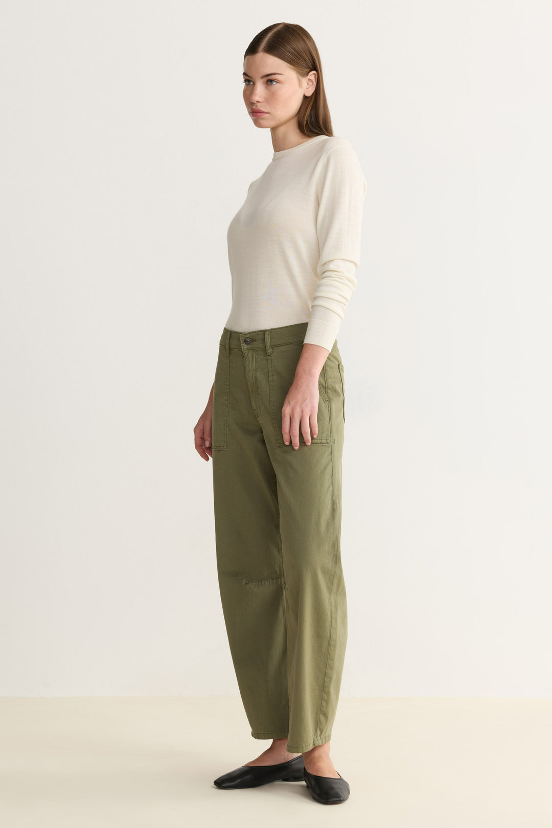 BNA TWILL - SOFT CURVE BARREL PANTS | FOUR LEAF CLOVER