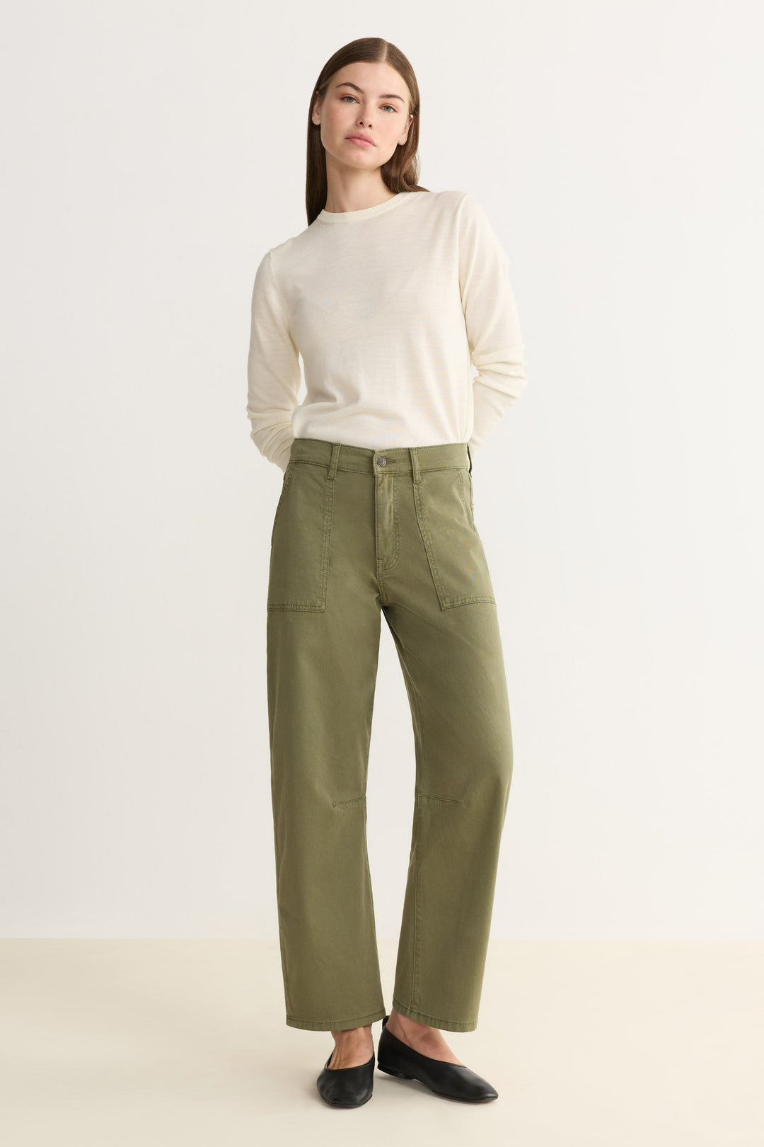 BNA TWILL - SOFT CURVE BARREL PANTS | FOUR LEAF CLOVER